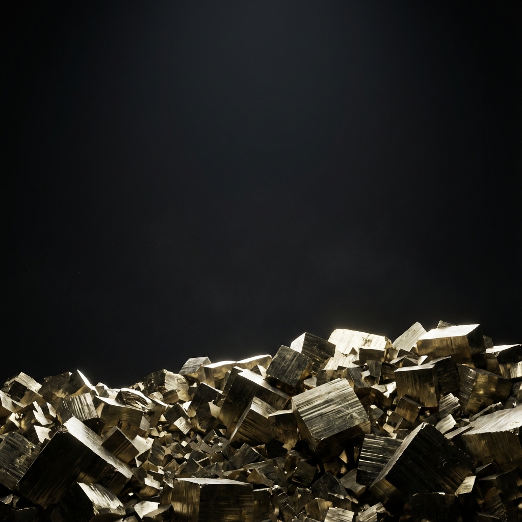 Golden Pyrite Crystal Structure representing the Matrix Topology